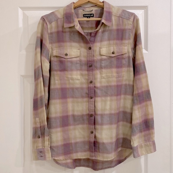 Toad&Co Tops - Toad & Co Women’s Pink and Cream Medium Flannel
